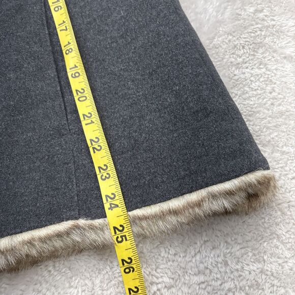 J.Jill Womens Faux Fur Lined Vest Gray Boho Western Button Front Large comfort - Picture 7 of 11